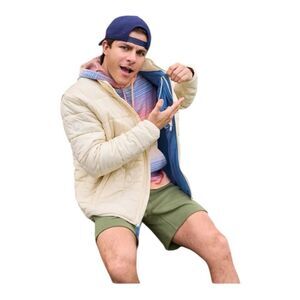 Chubbies NWOT The Marsh Mellow VersaQuilt Packable puffer jacket size men’ small